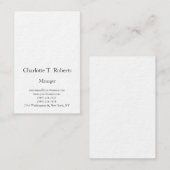 Modernes trendiges schlichtes beruflich minimalist visitenkarte (Vorne/Hinten)