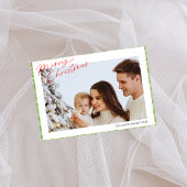 Modernes, trendiges, schlichtes grünes Karo Karier Feiertagskarte