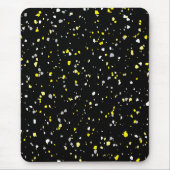 Modernes, trendiges, schwarz-gelbes Terrazzo-Muste Mousepad (Vorne)