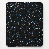 Modernes, trendiges Schwarzes Blaues Terrazzo Must Mousepad (Vorne)