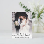 Modernes, trendiges Skript haben wir das KNOT-Over Postkarte (Stehend Vorderseite)