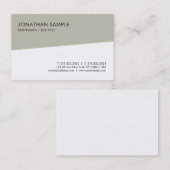 Modernes, trendiges und einfaches Beruflich-Chic-T Visitenkarte (Vorne/Hinten)