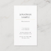 Modernes, trendiges und sauberes Design Eleganter  Visitenkarte (Rückseite)