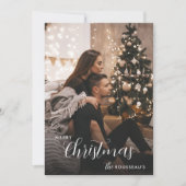 Modernes, trendiges Weihnachtsdunkel Smoky Couple Karte (Vorderseite)