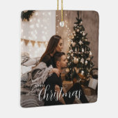 Modernes, trendiges WeihnachtskuppelFoto Keramikornament (Rechts)