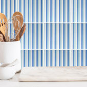 Modernes, trendiges, weißes, blaues Streifenmuster Fliese