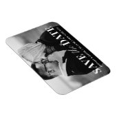 Modernes trendisches Schwarz-Weiß-Foto Save the Da Magnet (Rechte Seite)