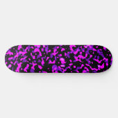 Modernes Trendrosa und Lila Camouflage-Muster Skateboard (Horizontal)