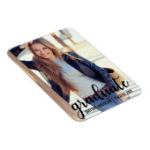 Modernes Trendy Abschluss Ankündigung Foto Magnet (Rechte Seite)