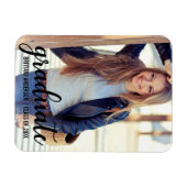 Modernes Trendy Abschluss Ankündigung Foto Magnet (Horizontal)