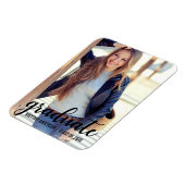 Modernes Trendy Abschluss Ankündigung Foto Magnet (Linke Seite)