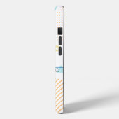 Modernes, trendy Abstrakt Geometric Art Monogram Case-Mate iPhone Hülle (Rückseite / Links)