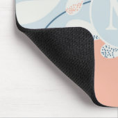 Modernes, trendy Abstraktes Monogramm botanischer  Mousepad (Ecke)