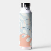 Modernes, trendy Abstraktes Monogramm botanischer Trinkflasche (Links)