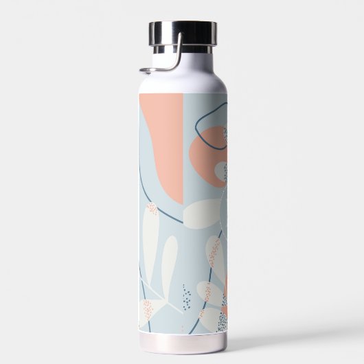 Modernes, trendy Abstraktes Monogramm botanischer Trinkflasche (Rechts)