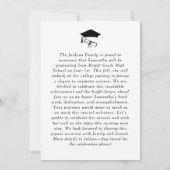 Modernes Trendy Black Bow Abschluss Foto Ankündigung (Rückseite)