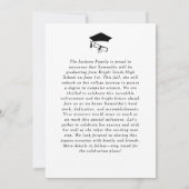 Modernes Trendy Black Bow Abschluss Foto Ankündigung (Rückseite)