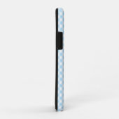 Modernes Trendy Blue & White Checked Gingham Case-Mate iPhone Hülle (Hinten/Rechts)