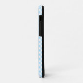 Modernes Trendy Blue & White Checked Gingham Case-Mate iPhone Hülle (Hinten/Links)