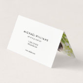 Modernes, trendy Bold Fotograf Visitenkarten (Rückseite)