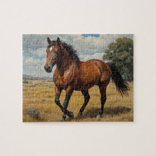 Modernes Trendy Brown Renn Running Puzzle