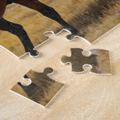 Modernes Trendy Brown Renn Running Puzzle (Seite)