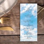 Modernes, trendy Cloud Nine Brautparty Menu Menükarte<br><div class="desc">Erleben Sie den Zauber unseres modernen, trendigen Cloud Nine Brautparty Menüs, wo Eleganz und Romantik in einer wolkenverhüteten Feier der Liebe aufeinander treffen. Dieses Design ist eine visuelle Sinfonie, mit einem eleganten Schriftart, der mit Herzen geschmückt ist und die Freude und Spannung der zukünftigen Braut anmutig erobert. Die sanften Farbtöne...</div>