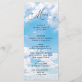 Modernes, trendy Cloud Nine Brautparty Menu Menükarte (Vorderseite)