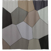 Modernes, trendy Earth Tonmuster Duschvorhang (Vorderseite)