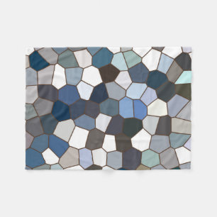 Modernes, trendy Earth Tonmuster Fleecedecke