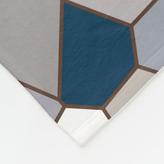 Modernes, trendy Earth Tonmuster Fleecedecke (Ecke)