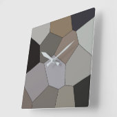 Modernes, trendy Earth Tonmuster Quadratische Wanduhr (Winkel)