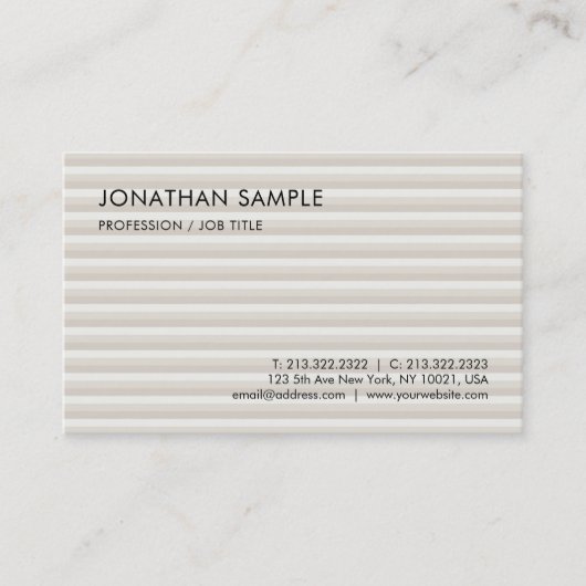 Modernes trendy Einfaches, Berufliches Design Visitenkarte (Vorderseite)