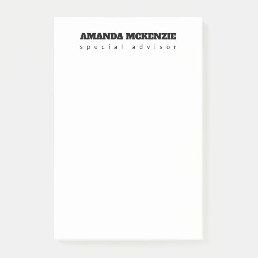 Modernes Trendy Einzigartig kreativ Minimalistisch Post-it Klebezettel (Vorderseite)