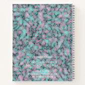 Modernes Trendy Elegante Marble Gold Notizblock (Rückseite)