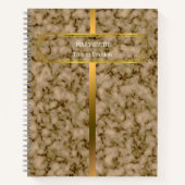 Modernes Trendy Elegante Marble Gold Notizblock (Vorderseite)