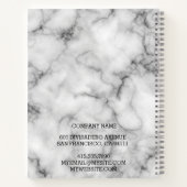 Modernes Trendy Elegante Marble Gold Notizblock (Rückseite)