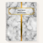 Modernes Trendy Elegante Marble Gold Notizblock (Vorderseite)