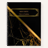 Modernes Trendy Elegante Marble Gold Notizblock (Vorderseite)