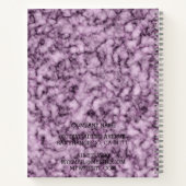 Modernes Trendy Elegante Marble Gold Notizblock (Rückseite)