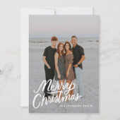 Modernes trendy fröhliches Weihnachts-Foto Feiertagskarte (Vorderseite)