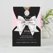 Modernes Trendy Glam Pink Ethnic Tiffany Baby Dusc Einladung (Stehend Vorderseite)