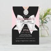 Modernes Trendy Glam Pink Tiffany Babydusche Einladung (Stehend Vorderseite)