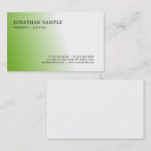 Modernes Trendy glattes berufliches Visitenkarte (Vorne/Hinten)