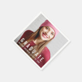 Modernes trendy Graduation Party Foto Serviette (Ecke)