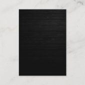 Modernes, trendy graues Holzrottongram Visitenkarte (Rückseite)