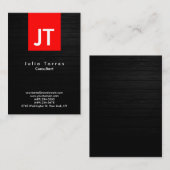 Modernes, trendy graues Holzrottongram Visitenkarte (Vorne/Hinten)