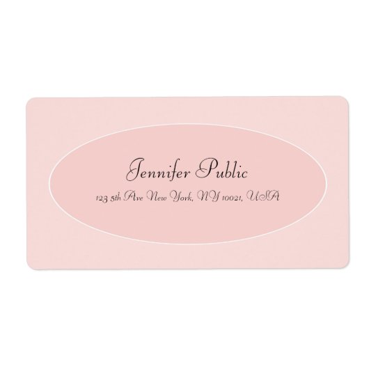 Modernes, trendy Handwriting-Skript Blush Pink Whi (Vorne)