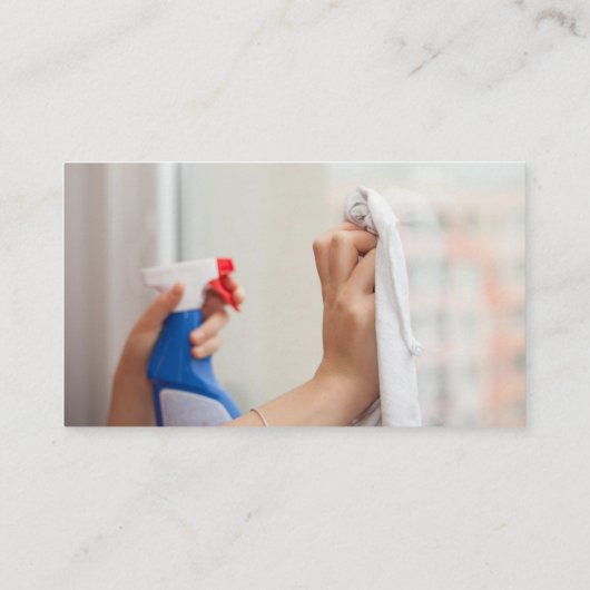 Modernes trendy House Reinigungsmädchen Janitorial Visitenkarte (Rückseite)