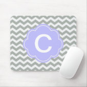 Modernes, trendy, klassisch grau-weiß Zickzack Mousepad (Mit Mouse)